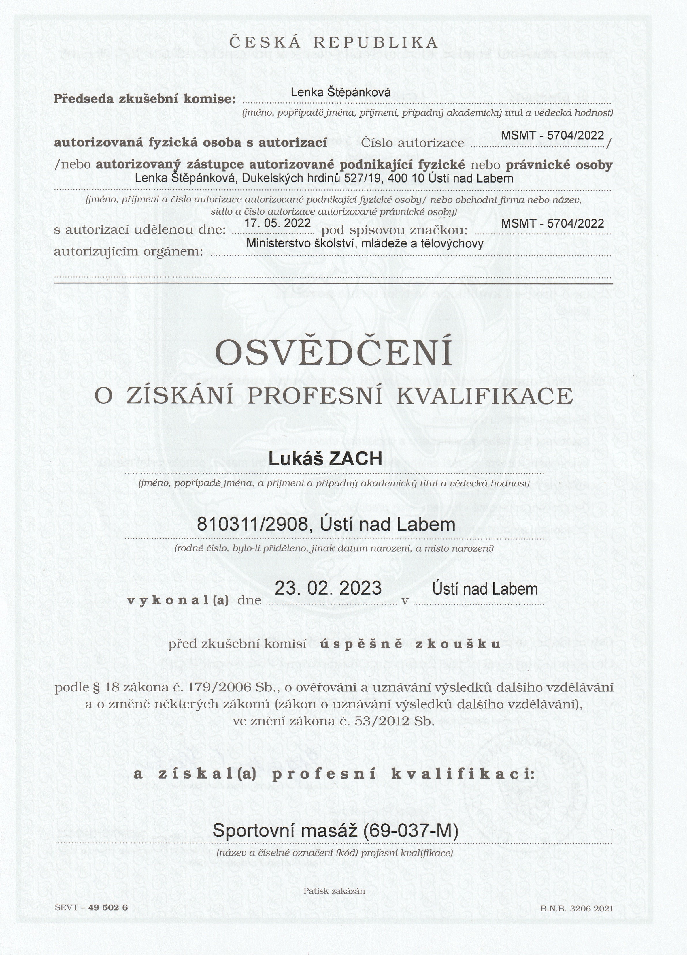 Osvědčení